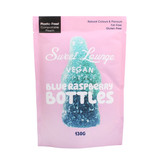 5x Vegan Fizzy Blue Raspberry Bottles (Plastic-free) - 130g