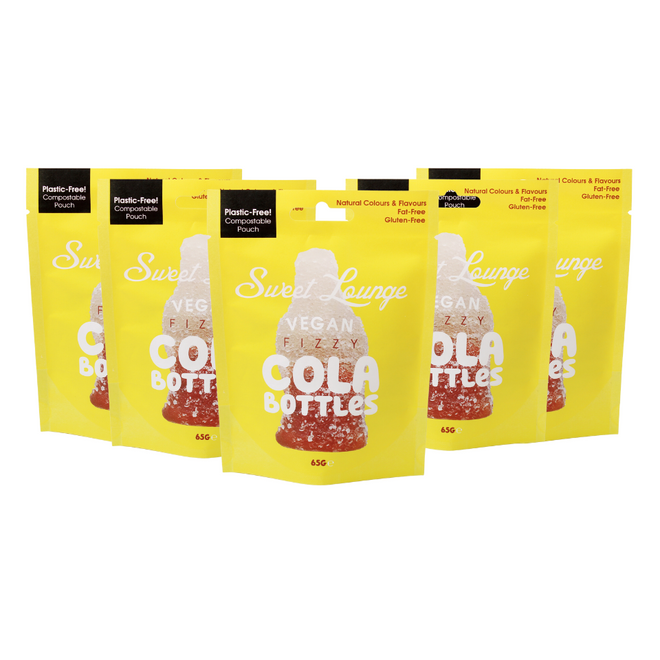 5x Vegan Fizzy Cola Bottles (Plastic-free) - 65g