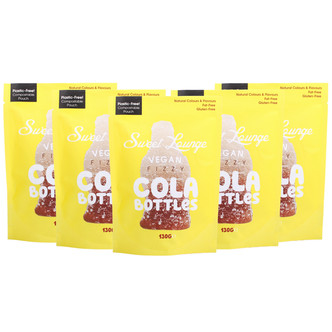 5x Vegan Fizzy Cola Bottles (Plastic-free) - 130g