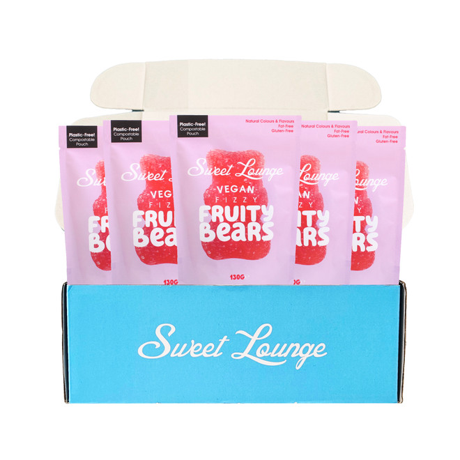 5x Plant-Based Assorted Fruity Bears (Plastic-free) - 130g 5x Plant-Based Assorted Fruity Bears (Plastic-free) - 130g