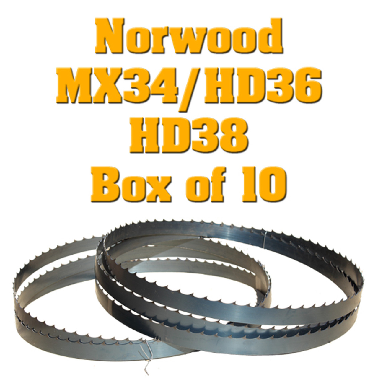 Bandsaw blades for Norwood MX34 and HD36 by Cooks Saw