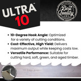 Ultra 10™ blade for LT15/LT15GO/LT15START — 10° hook, versatile in hardwood, softwood, and green wood (1-1/4 x .042 x 7/8)