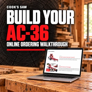How to Order an AC-36 Sawmill With Cook’s Online Builder