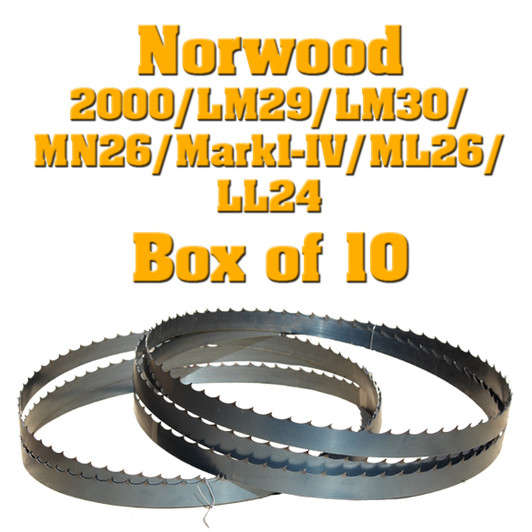 Box of 10 Blades Norwood Lumbermate 2000/LM29/LM30/MarkI-IV/MN26/ML26/LL24