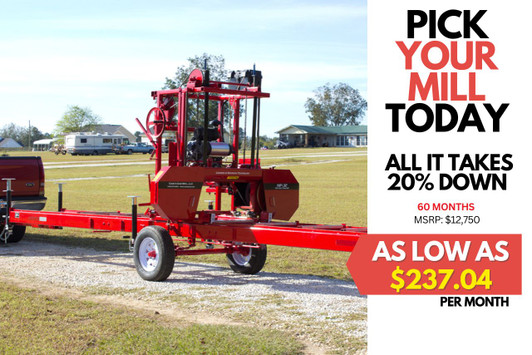 SAWMILL FINACING AVIABLE FOR PORTABLE SAWMILL EQUIPMENT