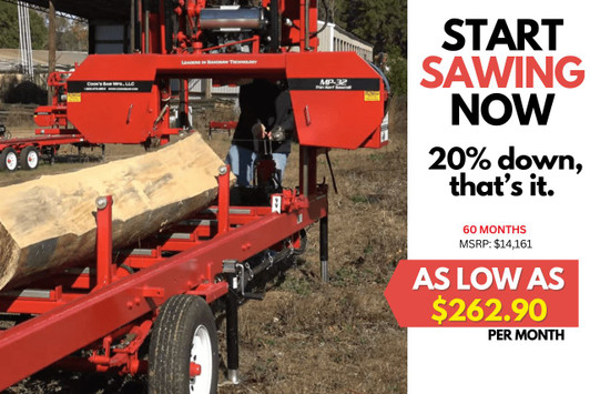SAWMILL FINACING AVIABLE FOR PORTABLE SAWMILL EQUIPMENT