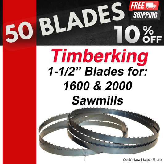 Bulk 1-1/2" blades for Timberking 1600 and 2000 Bulk 1-1/2" blades for Timberking 1600 and 2000