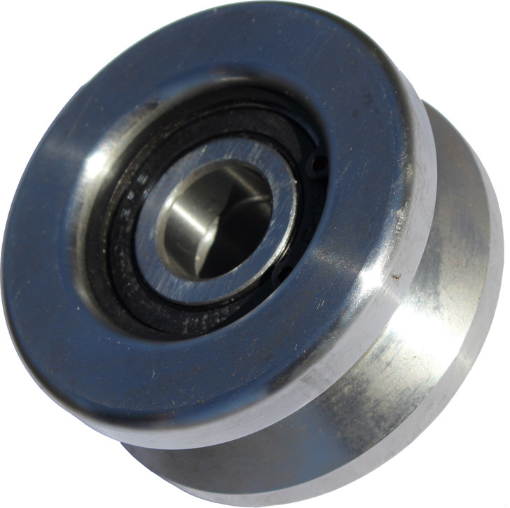 V-track roller wheels for portable sawmill head carriage movement