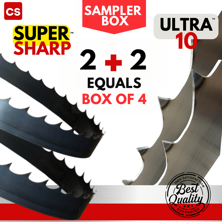 LT40 Blade Sampler pack — 2 Ultra 10™ + 2 Super Sharp DuraTooth™ (1-1/4 x .042 x 7/8), 158" length, free shipping