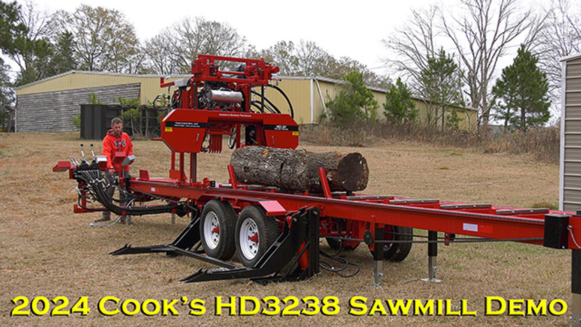 2024 Cook's HD3238 Portable Sawmill Demo 2024 Cook's HD3238 Portable Sawmill Demo