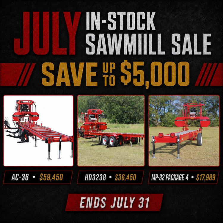 Portable Sawmills for Sale: Save Up to $5,000 This July