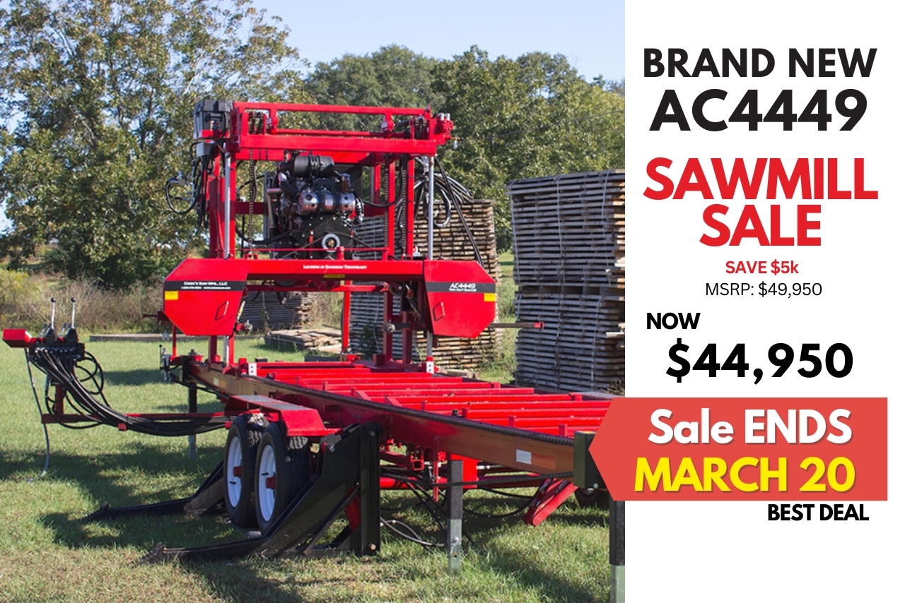 Start Sawing this Month with Cooks AC44 Portable Sawmill