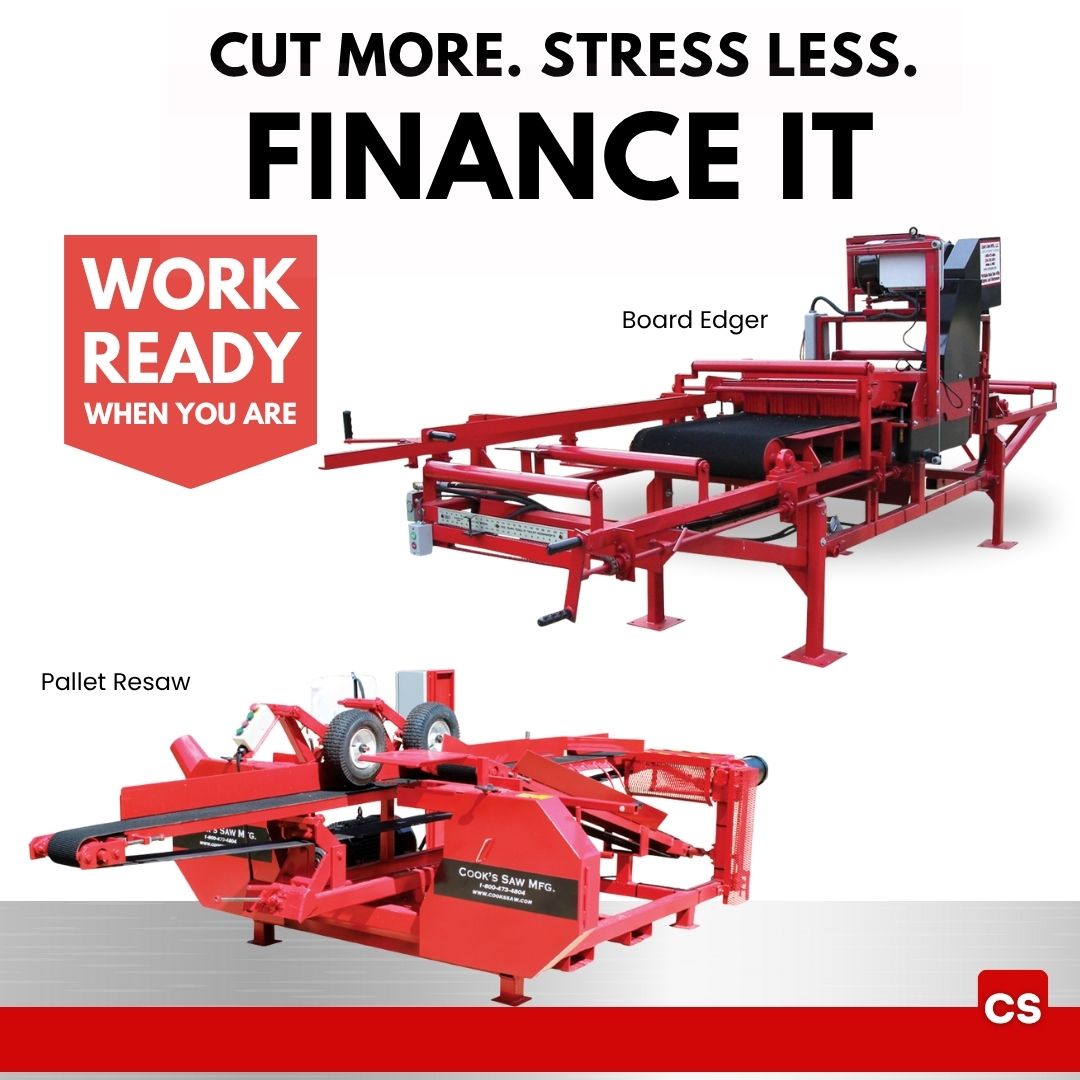 Now is the best time to buy Cooks Sawmills with easy financing