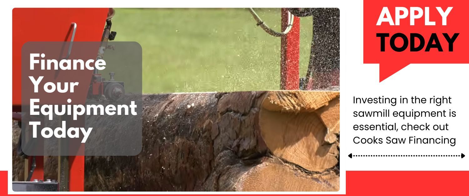 Pick your sawmill equipment and start cutting with confidence. Financing available for the full line of Cooks sawmill equipment
