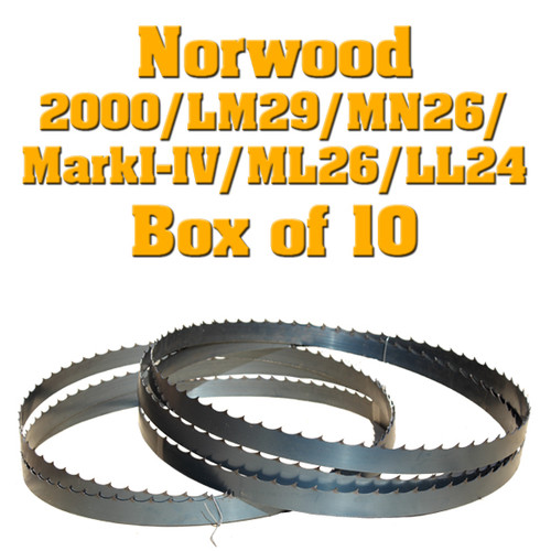 Bandsaw blades for Norwood Lumbermate 2000 by Cooks Saw