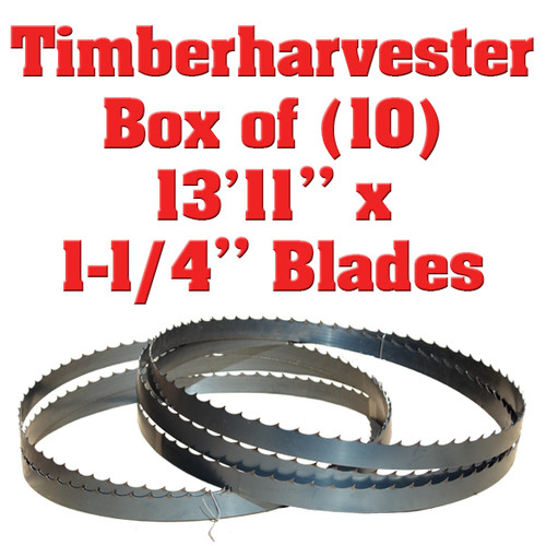 Bandsaw blades for Timberharvester Sawmills using 13'11" x 11/4" blades