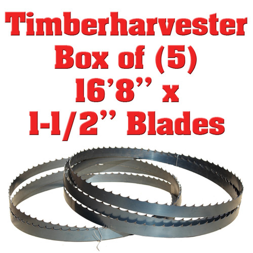 Bandsaw blades for Timberharvester Sawmills using 16'8" x 11/2" blades