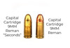 Capital Cartridge 9MM 115GR FMJ - REMAN Brass - SECONDS - 500RD CAN