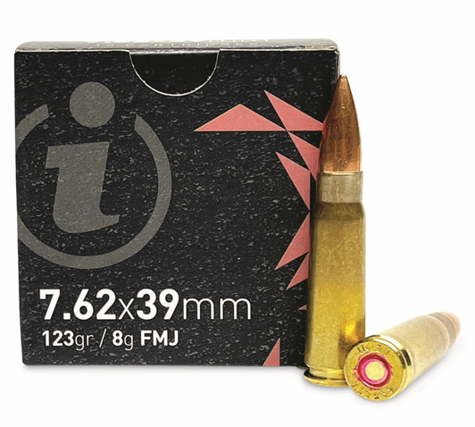 IGMAN 7.62x39MM 123GR FMJ - Brass Casing - 15 Round Box