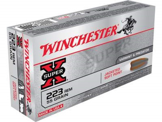 Winchester .223 55GR Pointed Soft Point -Super X - X223R - 20 Round Box Winchester .223 55GR Pointed Soft Point -Super X - X223R - 20 Round Box