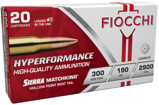 Fiocchi .300 Win Mag 190GR Sierra Matchking - HPBT - 300WMMKE - 20rd Box