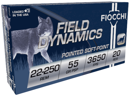 Fiocchi .22-250 55GR PSP - 22250B - 20rd Box