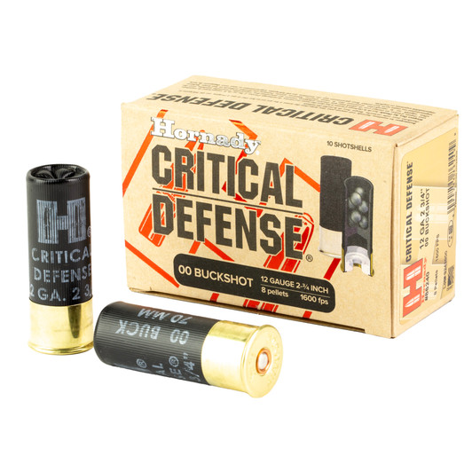Hornady 12GA - 00 Buckshot - 2-3/4" - Critical Defense - 86240 - 10rd Box