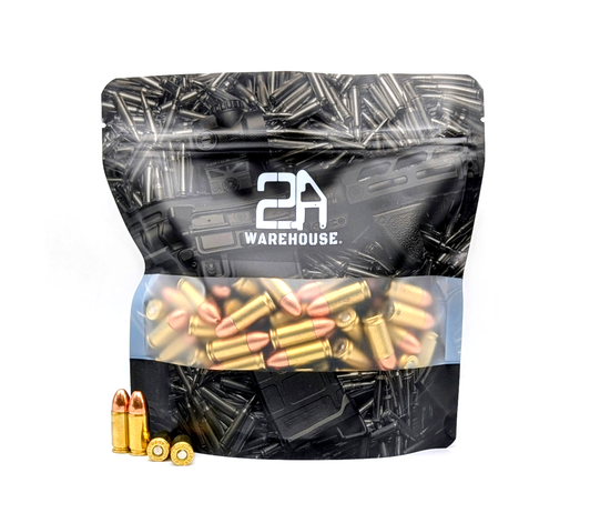Capital Cartridge 9MM 115GR FMJ - New Brass Plated STEEL Case - 200RD Pouch