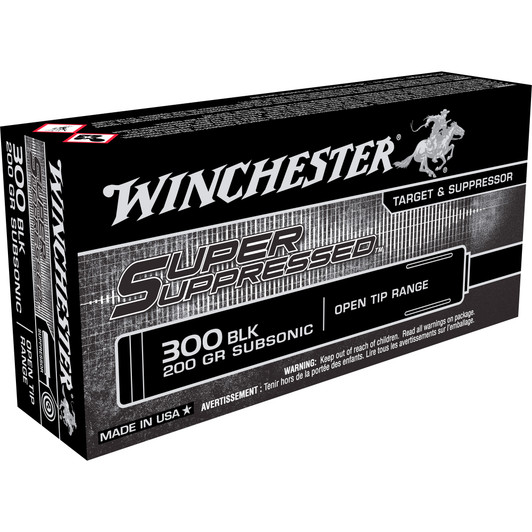 Winchester .300 Blackout  200GR  Open Tip - Subsonic  - SUP300BLK - 20rd Box