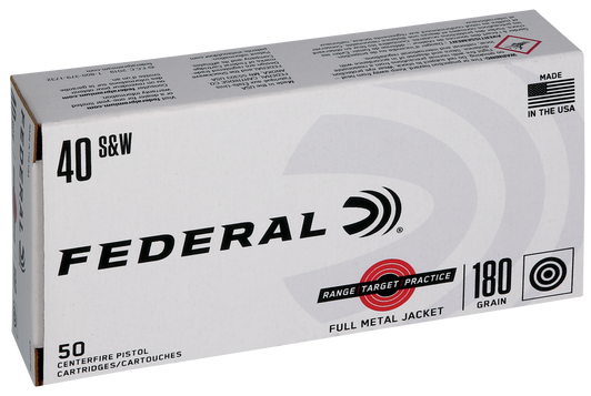 Federal Range and Target  .40SW 180 GR - FMJ - 50RD Box