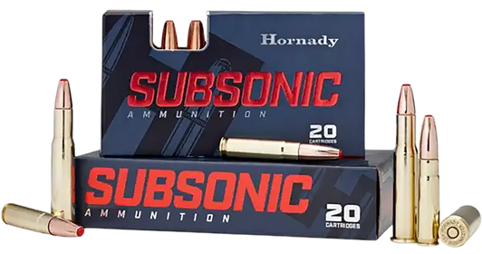 Hornady Subsonic .450 Bushmaster 395 Grain Subsonic EXpanding Brass Cased - Rifle Ammo - 20RD Box - 82247