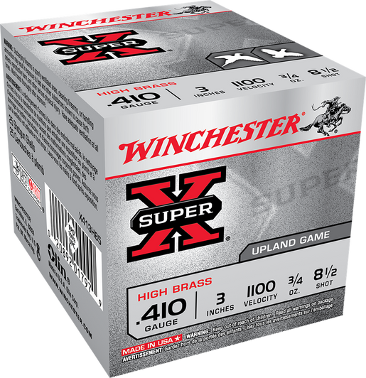 Winchester Super-X Shotshell 410 Bore 3/4 Oz 3in - Shotgun Ammo - 25RD Box - X413H85