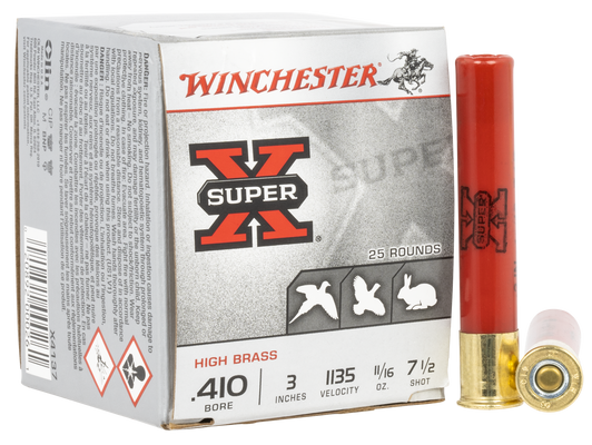 Winchester Super-X Shotshell 410 Bore 11/16 Oz 3in - Shotgun Ammo - 25RD Box - X4137