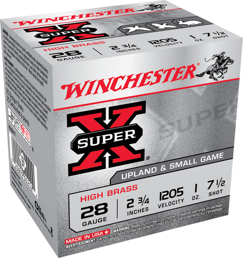 Winchester Super-X Shotshell 28 Gauge 1 Oz 2.75in - Shotgun Ammo - 25RD Box - X28H7