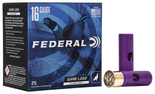 Federal Game Shok 16 Gauge 1 1/8oz 2 3/4' Shotgun Ammo - 7.5 Shot - 25RD Box - H163 7.5