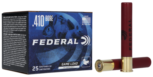 Federal Game Load Upland Hi-Brass 410 Bore 11/16oz 3' Shotgun Ammo - 6 Shot - 25RD Box - H413 6