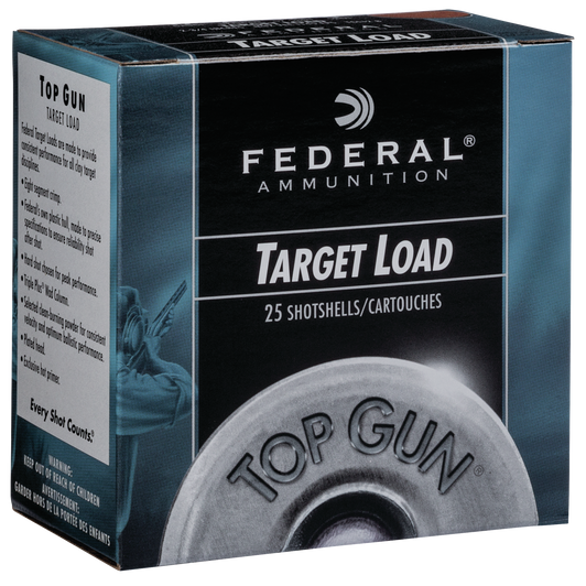 Federal Top Gun 12 Gauge 1oz Sporting - Shotgun Ammo - 1300 FPS - 8 Shot - 25RD Box - TGSH12 8