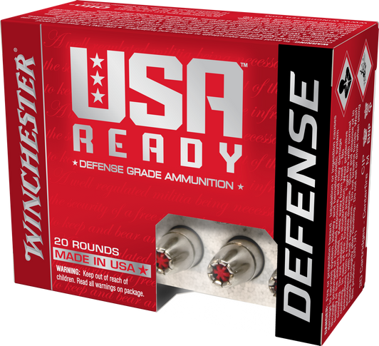 Winchester USA Ready .45 ACP 200 Grain Hex-Vent HP - Pistol Ammo  -  20 Round - RED45HP