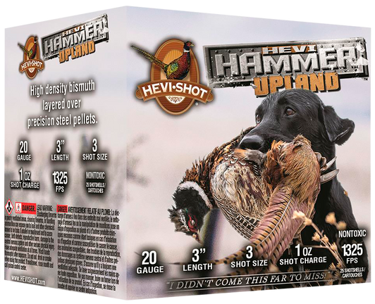 HEVI-Shot HEVI-HAMMER Pheasant 20 Gauge 1oz 3in #3 - Shotgun Ammo - 25RD Box - HS29213