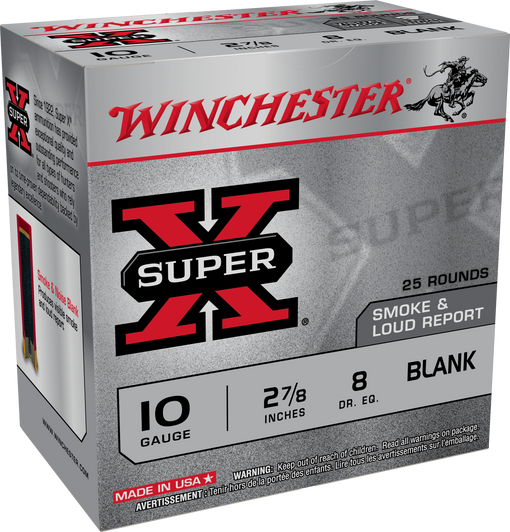 Winchester Super-X Shotshell 10 Gauge 0 Grain 2.875in Blank Ammo - 25RD Box - XBP10W