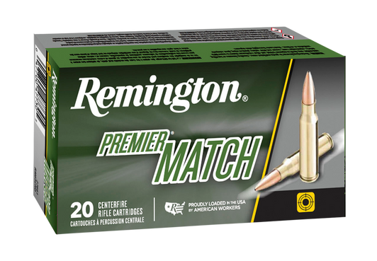 Remington .224 Valkyrie Premier Match 90 Grain Boat Tail Hollow Point Brass Cased - Rifle Ammo - 20RD Box - 21201