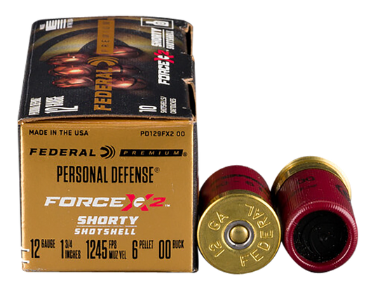 Federal 12 Gauge 6-Pellet Force X2 1 3/4in Shotgun Ammo - 10RD Box - PD129FX2 00