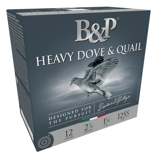 Baschieri & Pellagri Dove & Quail 12 Ga. 1 1/8 Oz.12 Gauge 1.125 Oz 2.75in Shotgun Ammo - #7.5 - 25RD Box - 12B18D75