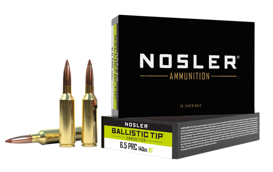 Nosler Ballistic Tip Hunting 6.5 PRC 140gr Ballistic Tip Brass - Rifle Ammo - 20RD Box - 43457