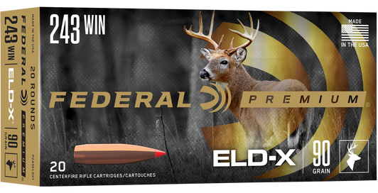 Federal .243 WIN 90 Grain ELDX - 20RD Box - P243ELDX1