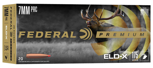 Federal 7mm PRC 175 Grain ELD-X Rifle Ammo - 20RD Box - P7PRCELDX1