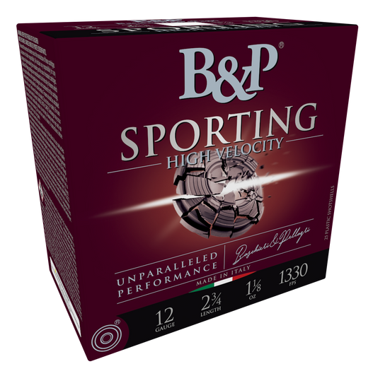 Baschieri & Pellagri Sporting Clay HV 12 Gauge 1.125 Oz 2.75in Shotgun Ammo - #8 - 25RD Box - 12B8SCH8