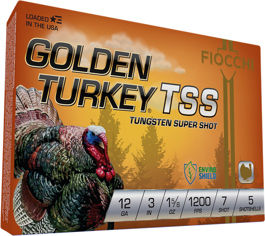 Fiocchi Golden Turkey TSS 12 Gauge 1 5/8 Oz 3in 7 Shot Shotgun Ammo - 5RD Box - 123TSS7