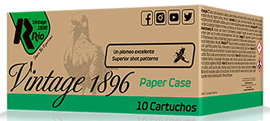 Rio  -  Vintage 1896 Paper Flyer 12 Gauge 1-1/4 Oz 2 3/4 in #8 - Shotgun Ammo - 10RD Box - VP36FHV8