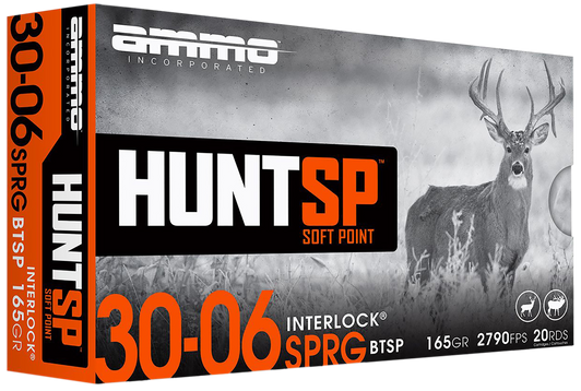 AMMO INC -  Hunt SP .30-06 Springfield 165 Grain Interlock Soft Point  - 20RD Box
